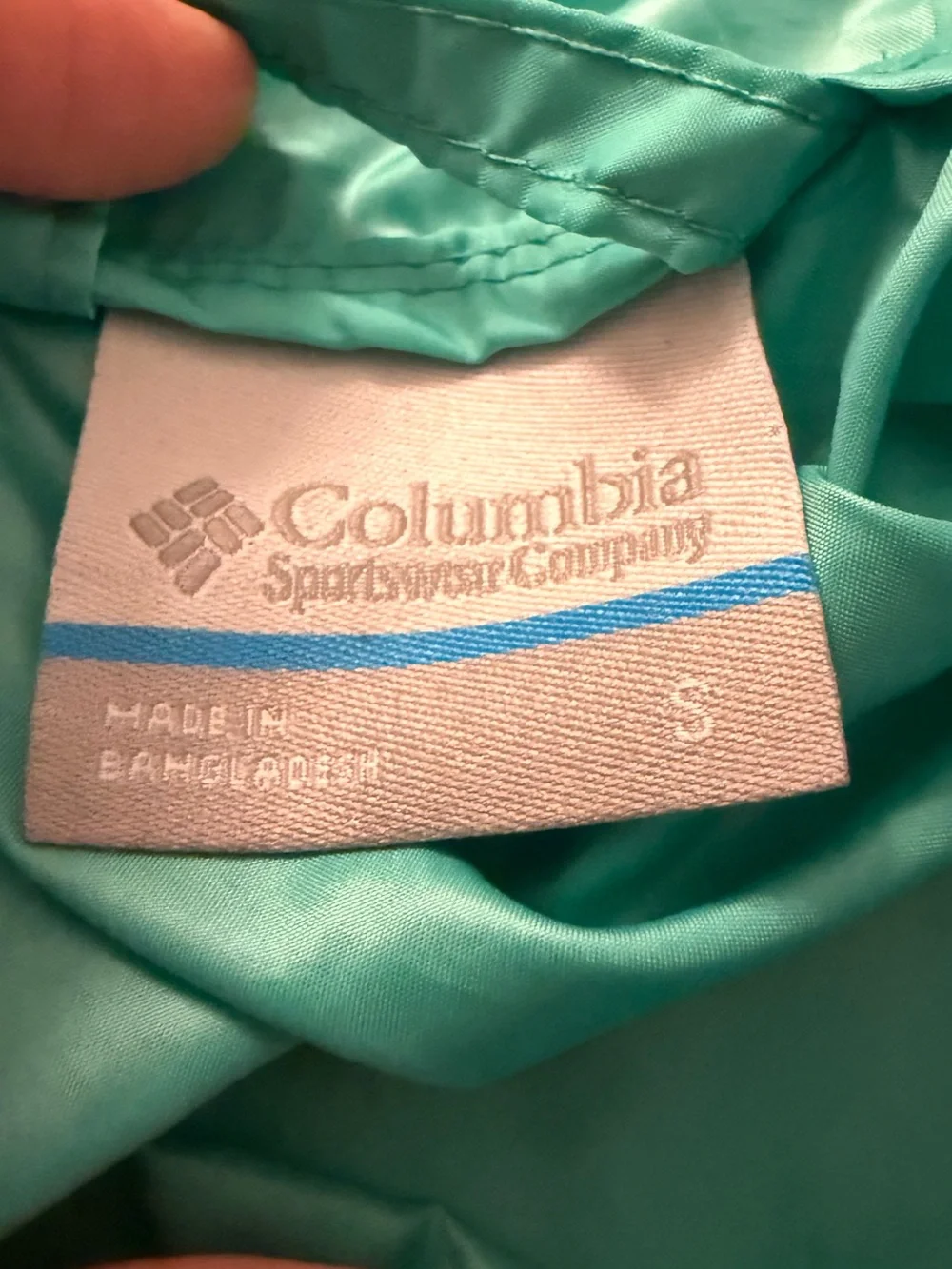 Columbia Green, Magenta & Black Colorblock- Sandy Sail Rain Jacket
